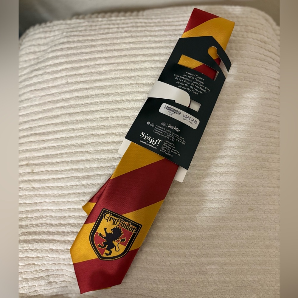 Spirit Red and Gold Gryffindor Crest Tie